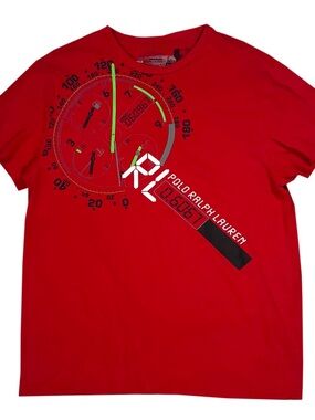Vintage Polo Sport RL Stopwatch T Shirt (Size M)